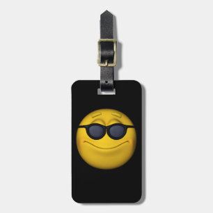 Cooles Emoticon mit Sonnenbrille Gepäckanhänger