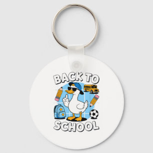 Cooles Enten-Shirt Zurück Zur Schule Lustiges Kind Schlüsselanhänger