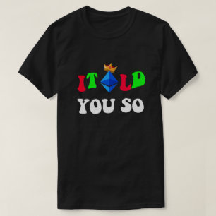 Cooles Ethereum "I talk you So" Händler & Fans Ges T-Shirt