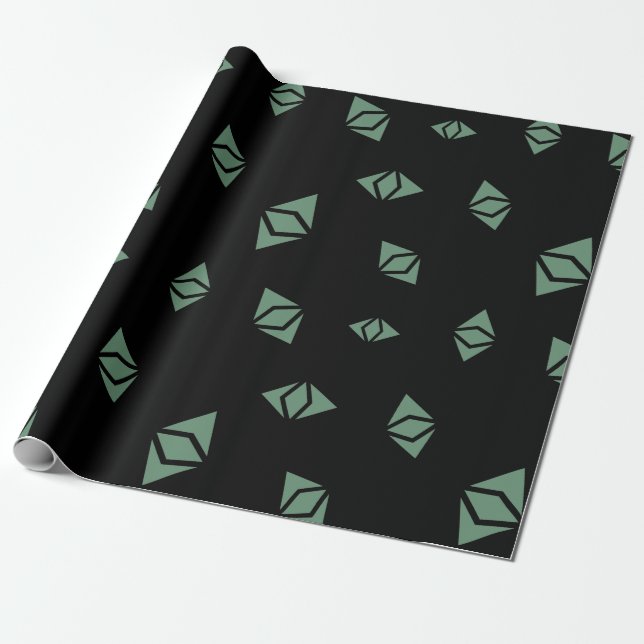 Cooles Ethereum Klassisches Kryptowährungszeichen Geschenkpapier (Ungerollt)