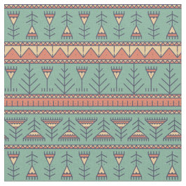 Cooles ethnisches Muster Türkis Hintergrund Trendy Stoff