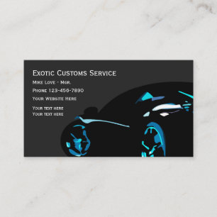 Cooles exotisches Auto Visitenkarte
