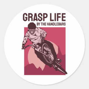 Cooles Fahrerdesign - Grasp Life Runder Aufkleber