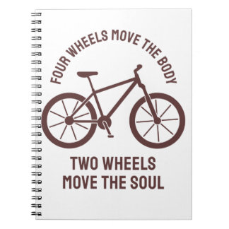 Cooles Fahrraddesign - Zwei Räder bewegen das Soul Notizblock