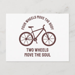 Cooles Fahrraddesign - Zwei Räder bewegen das Soul Postkarte