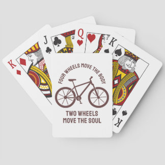 Cooles Fahrraddesign - Zwei Räder bewegen das Soul Spielkarten