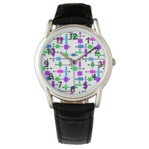 Cooles Farbgitter Armbanduhr