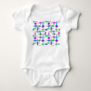 Cooles Farbgitter Baby Strampler