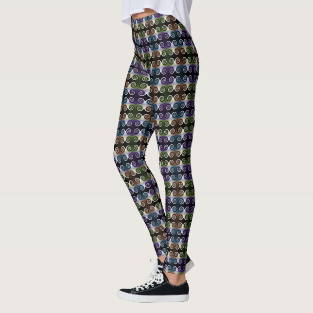 COOLES, farbiges Abstraktes Muster Leggings (Links)