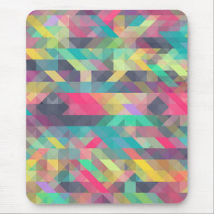 Cooles, farbiges geometrisches Dreiecksmuster Mousepad