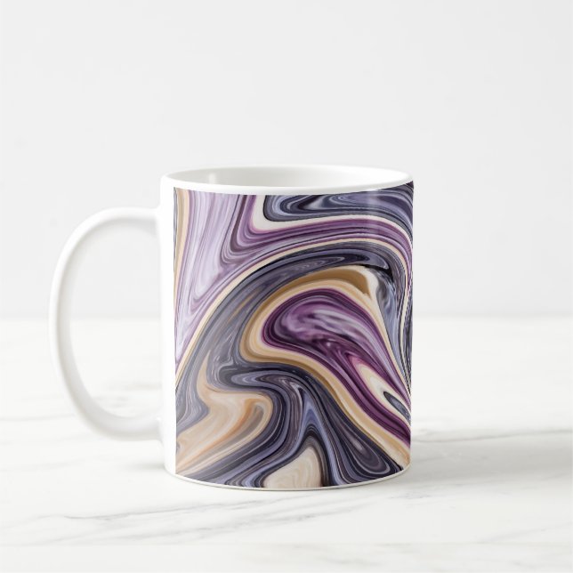 Cooles farblich simuliertes Acrylschwirbeln Kaffeetasse (Links)