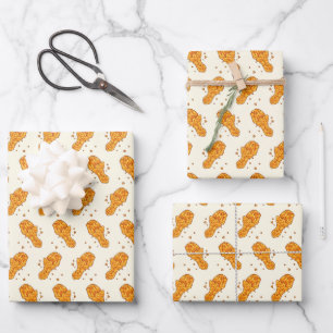 cooles Fastfood-Muster Geschenkpapier Set