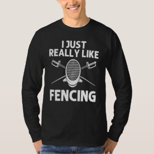 Cooles Fechten für Männer Frauen Degen Säbel Maske T-Shirt