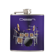 Cooles Felsen-Trommel-Set auf metallischer lila