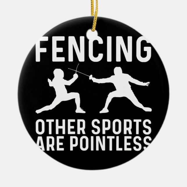Cooles Fencing-Geschenk für Damen Fencer Sport Epe Keramik Ornament (Vorne)