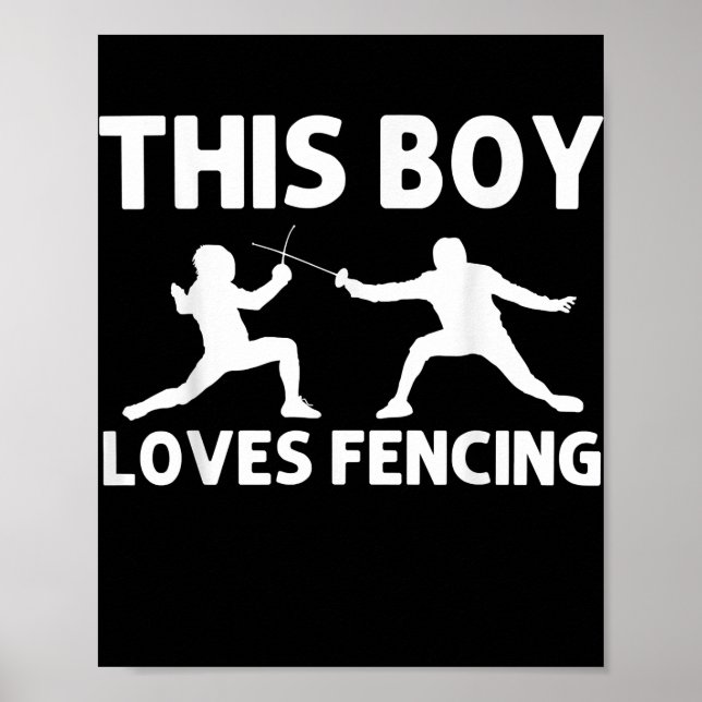 Cooles Fencing-Geschenk für Jungen Kinder Fencer S Poster (Vorne)