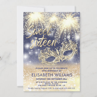 Cooles Feuerwerk Masquerade bezaubernde glatter om Einladung