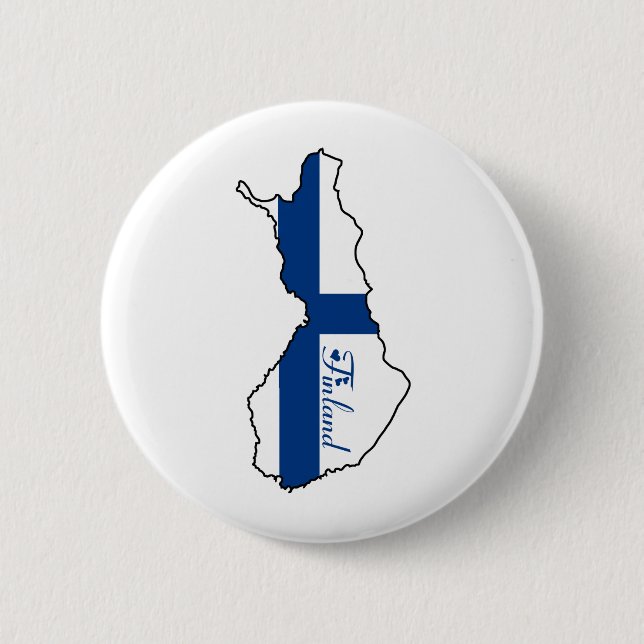 Cooles Finnland Button (Vorderseite)
