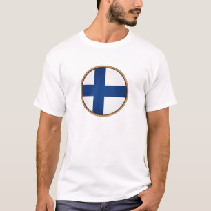 Cooles Finnland Flaggen-Siegel T-Shirt