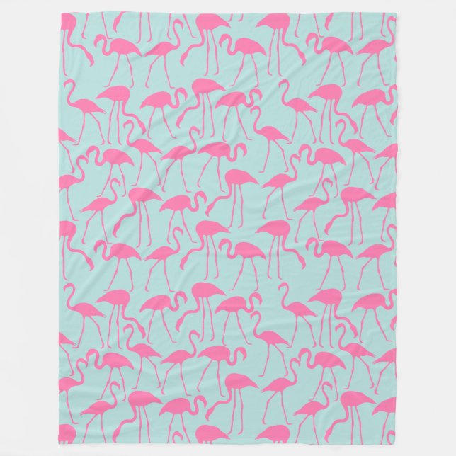Cooles Flamingo-Muster Fleecedecke (Vorderseite)