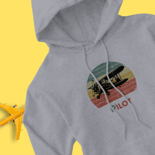 Cooles Flugzeug & Sonnenuntergang, Vintage Retro S Hoodie