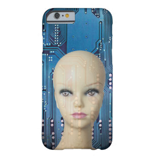 Cooles Foto der blauen Frau für künstliche Intelli Barely There iPhone 6 Hülle