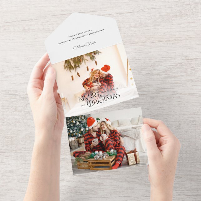 Cooles Foto für Weihnachtstypografie All In One Einladung (Abreißen)