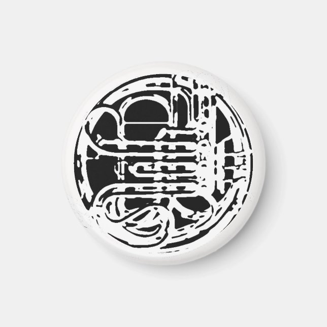 Cooles französisches Horn-Design Magnet (Vorne)
