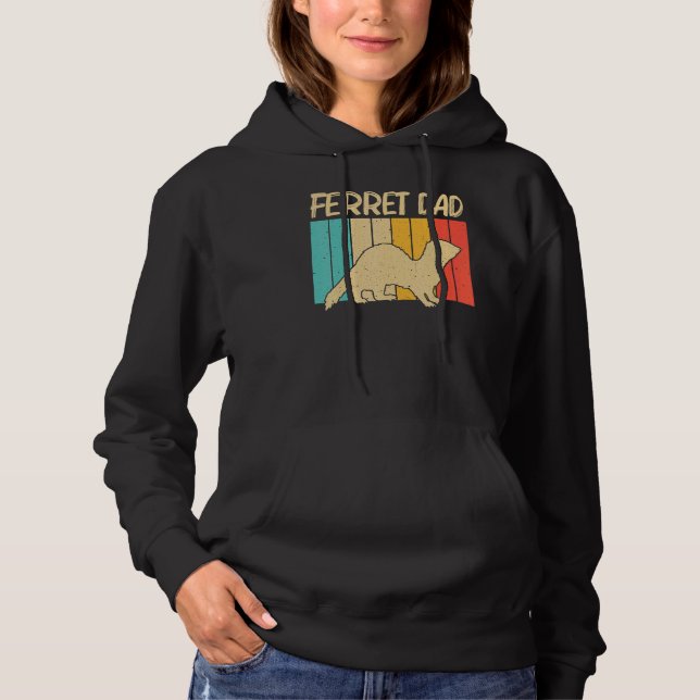 Cooles Frettchen für den Vater Vatertierfreiträger Hoodie (Vorderseite)