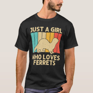 Cooles Frettchen für Girls Kinder Tierfreund Eigen T-Shirt