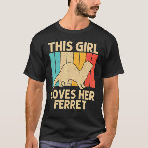 Cooles Frettchen für Girls Kinder Tierfreund T-Shirt