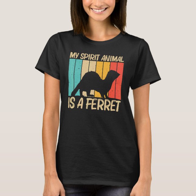 Cooles Frettchen für Männer Frauen Ferret Heimtier T-Shirt (Vorderseite)