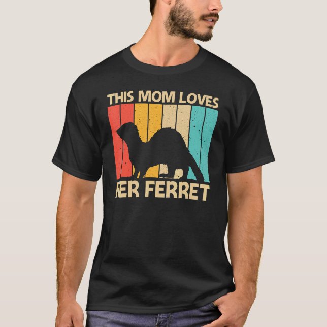 Cooles Frettchen zur Mama Muttertier T-Shirt (Vorderseite)