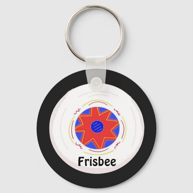 Cooles Frisbedesign Schlüsselanhänger (Vorderseite)