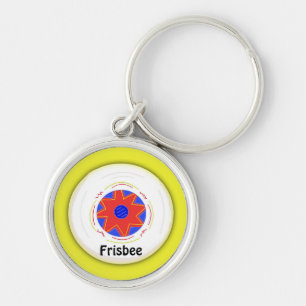 Cooles Frisbee-Design Schlüsselanhänger