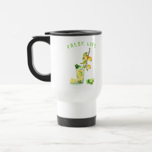 Cooles frisches Zitronensaft Getränk Limonade Reisebecher