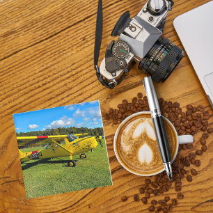 Cooles Fun-Foto, Pilotenfamilie, Luftfahrt Glasuntersetzer