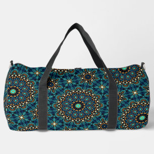 Cooles Funky Aquamarin Abstrakt Dot Art Muster Duffle Bag