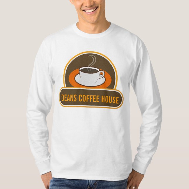 Cooles Funny Coffee Cup Café Coffee Shop Name T-Shirt (Vorderseite)