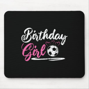 Cooles Fußball-Geburtstagsmädchen Mousepad