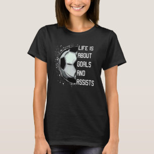 Cooles Fußball-Sprichwort dreht sich um Ziele und T-Shirt