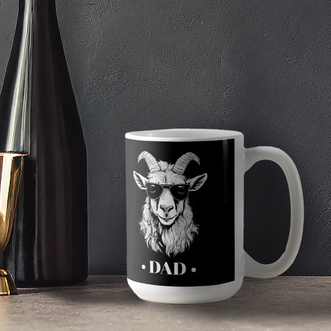 Cooles G.O.A.T. Portrait für Vater B&W ID1062 Kaffeetasse (Von Creator hochgeladen)
