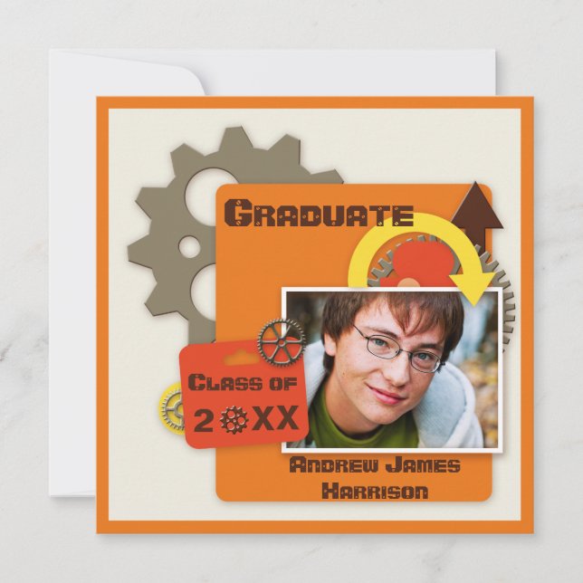 Cooles Gang-Abschluss-Foto Einladung (Vorderseite)