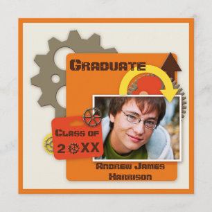 Cooles Gang-Abschluss-Foto Einladung