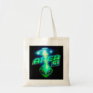Cooles Gebiet 51 Alien Raumfahrt Tragetasche
