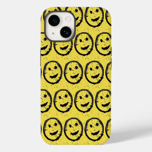 Cooles geflecktes glückliches lächelndes Gesichtsm iPhone 14 Hülle