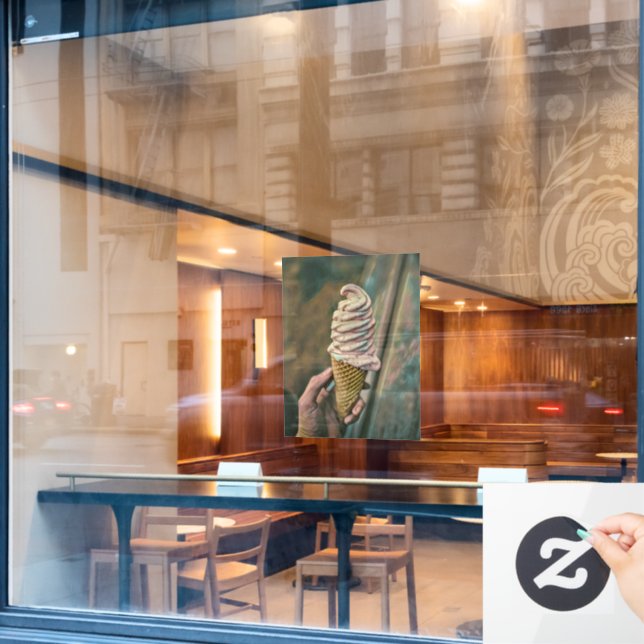 Cooles Gefriereis Fensteraufkleber (Café-Fenster)