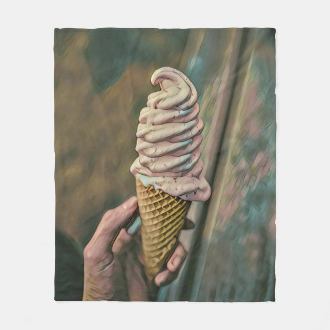 Cooles Gefriereis Fleecedecke (Vorderseite)
