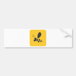 Cooles gelbes Bienen-Ikonen-Logo-Shirt Autoaufkleber