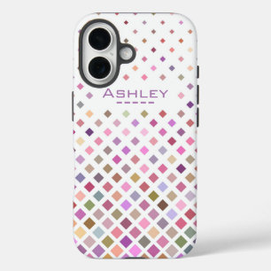 Cooles geometrisches Muster Personalisiert iPhone 16 Hülle